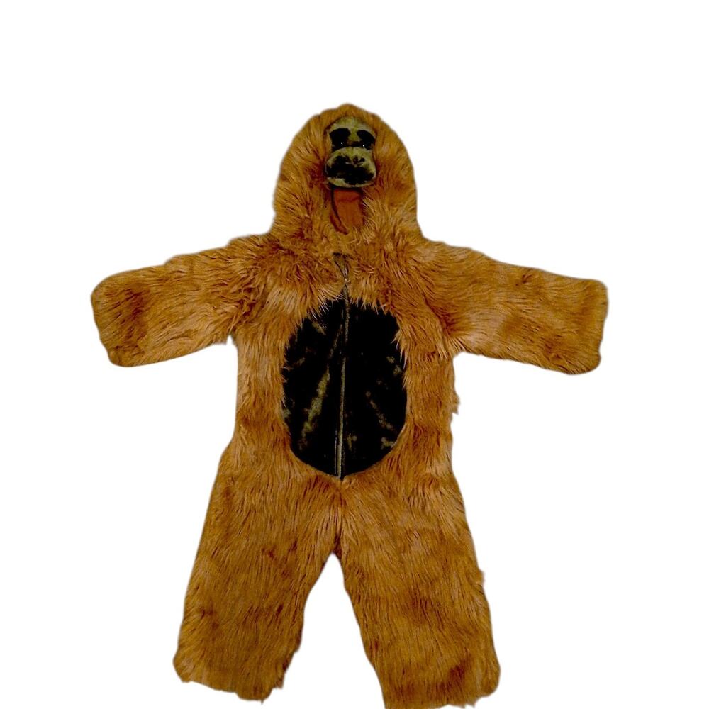 Y2K Furry Plush Orangutan Costume Child XL Kids 7-8 Adorable Friendly Realistic